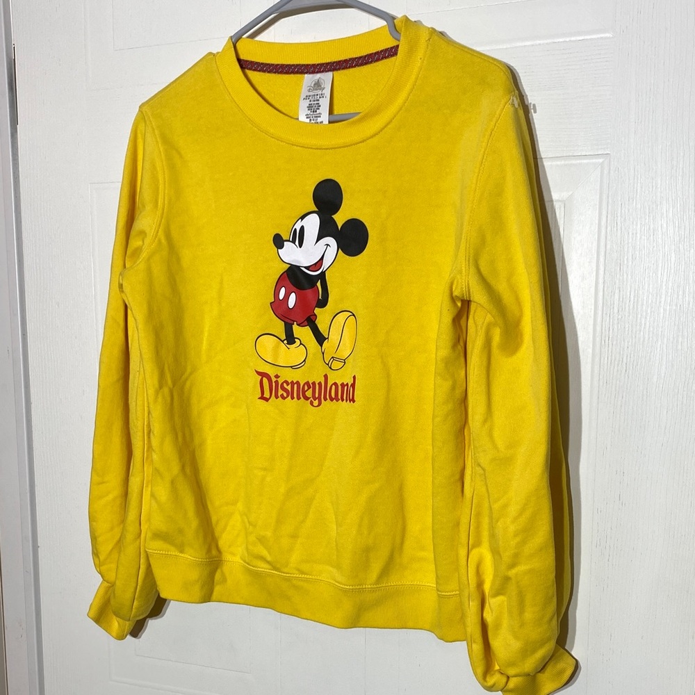 Disneyland Sweatshirt Mickey Red and Yellow Small